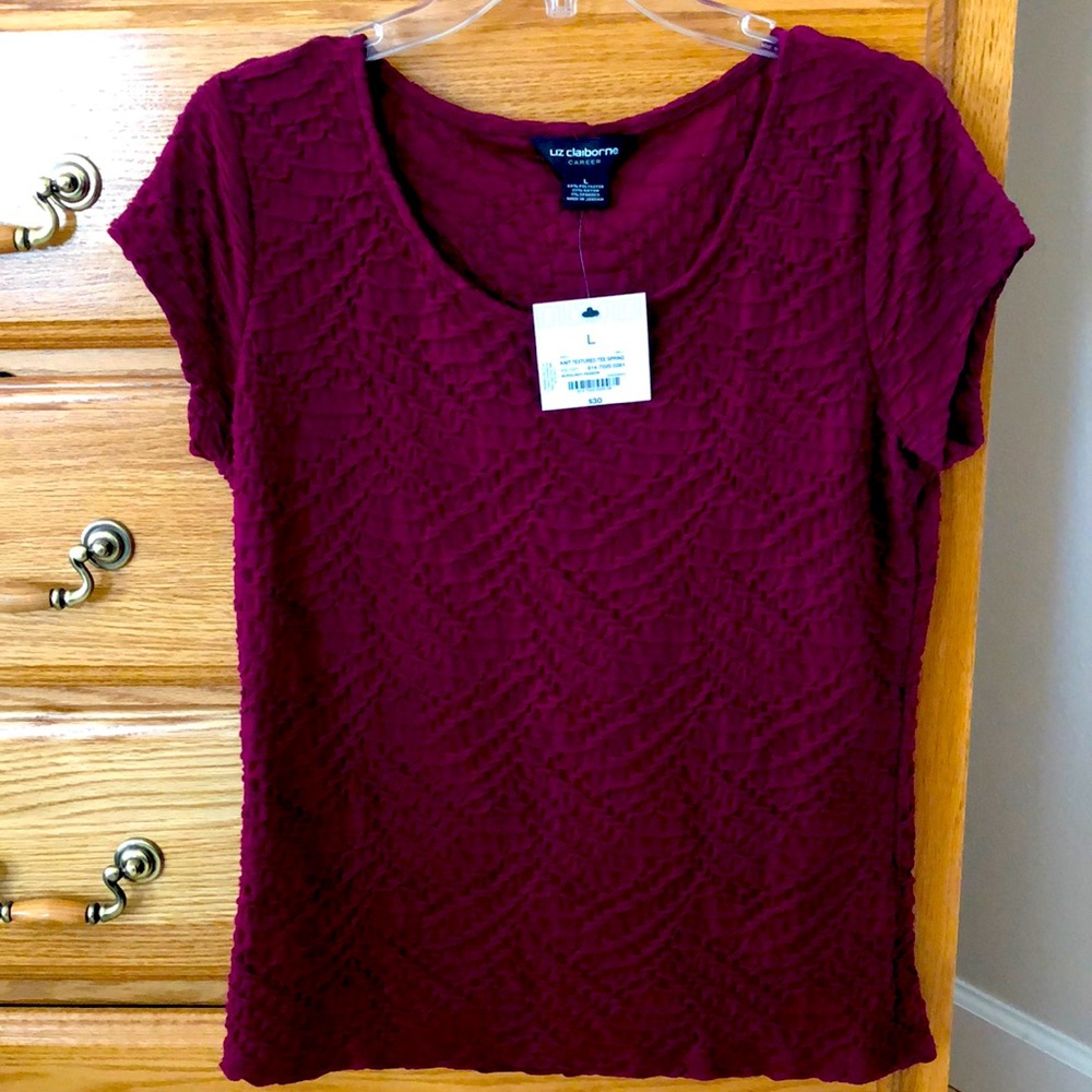 Liz Claiborne Knit Textured Tee